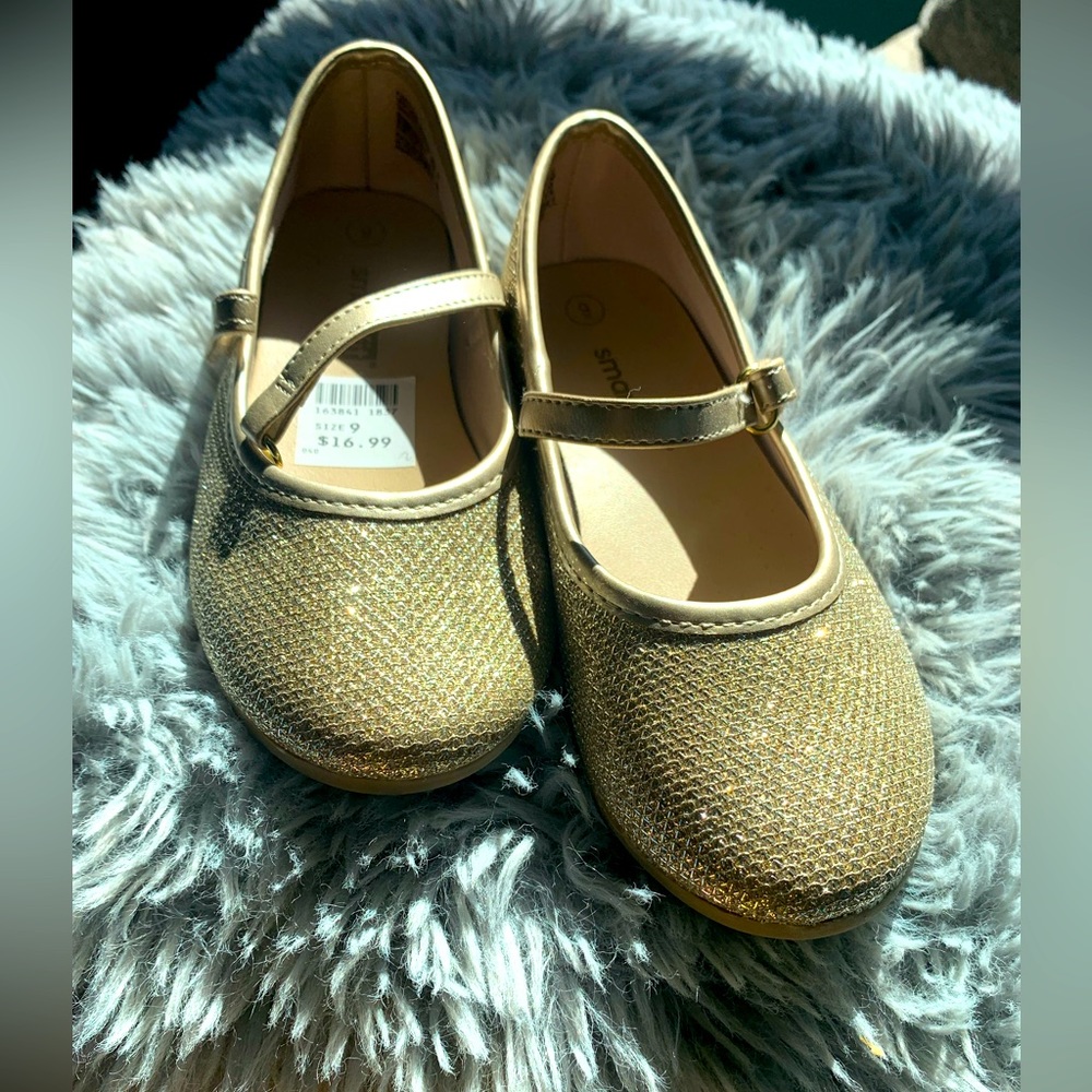 Toddler Size 9 Golden Ballet Flats
